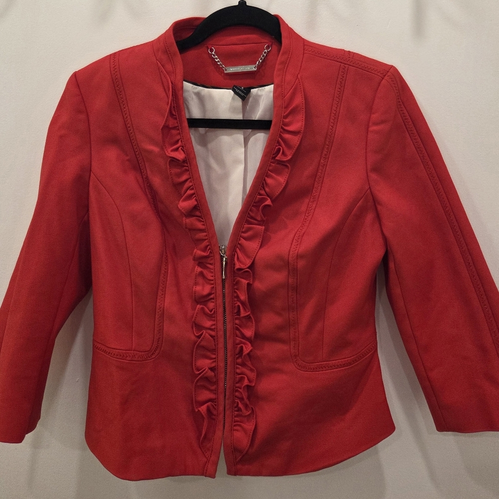White House Black Market Red Blazer